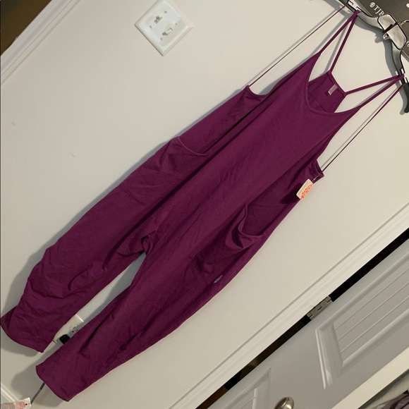 FP Movement by Free People Hot Shot Onesie -S, Mulberry - Picture 4 of 8